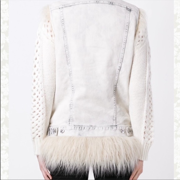 Diesel Denim Furry Sleeveless Reversible Jacket - Picture 6 of 8